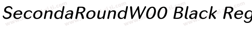 SecondaRoundW00 Black Regular字体转换
